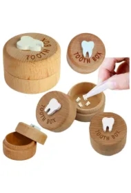 Pudełko na zęby mleczne drewniane