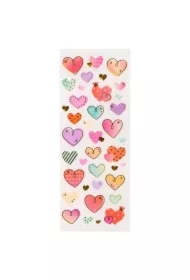 Naklejki kolorowe serduszka