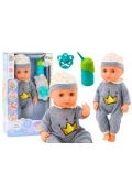 Фото - Лялька LEAN Toys Lalka bobas w siwej piżamce siusiająca butelka 