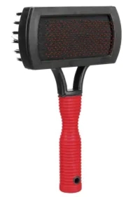 Miękka szczotka dwustronna z gumową rączką 10 x 17 cm