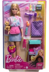 Barbie Malibu Stylistka z pieskiem HNK95