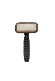 Szczotka pudlówka prostokątna, dla zwierząt, drewno bukowe, stal, tworzywo TPR, wym. 9, 4 x 16, 4cm