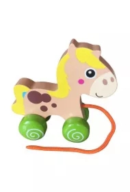 Konik drewniany do ciągnięcia