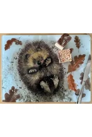 Szklana deska ozdobna Jeżyk na plecach