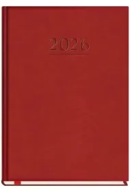 Terminarz Popularny 2026 bordowy