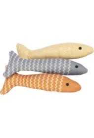Zestaw ryb, dla kota, poliester, 20 cm, z kocimiętką