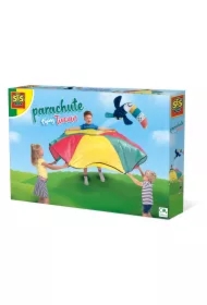 Tucan latający na spadochronie