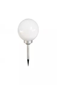 Lampka solarowa plastik + aluminium kula 15 cm+