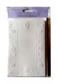 Karty tłoczone + koperty białe