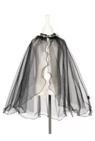 Czarny kostium peleryna tiulowa Julietta 5-7 lat