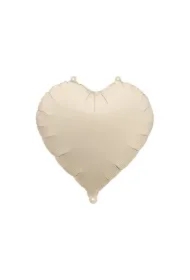 Balon foliowy Serce 45cm jasny beż
