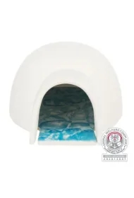 Igloo z płytką chłodzącą, dla myszy/chomików, białe, ceramiczne, 13 x 9 x 15cm