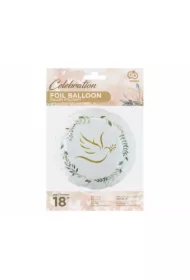 Balon foliowy Gołąbek z listkami okrągły