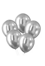 Balony z efektem chromu srebrne