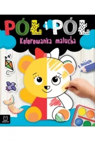 Pół i pół. Kolorowanka malucha z misiem