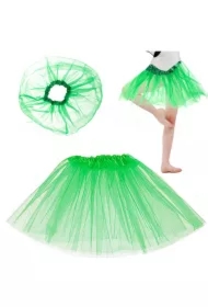 Spódniczka tiulowa tutu kostium strój karnawałowy przebranie zielona