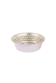 Miska, dla psa, fioletowa, tłoczona, wzór plaster miodu, stal nierdzewna