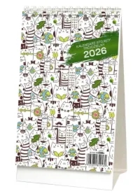 Kalendarz 2026 stojący trójdzielny koty