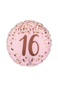 Balon foliowy Pretty pink 16th Birthday 46cm