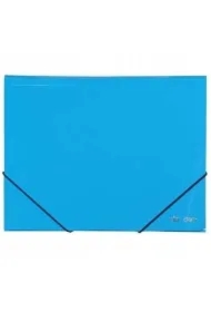 Teczka z gumką A4 PP narożną niebieska