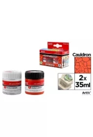 Farba akrylowa brązowa 35ml + środek tworzący