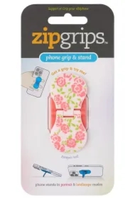 ZipGrip uchwyt na palce do telefonu Różowe kwiaty