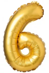 Balon foliowy matowy 6 złoty