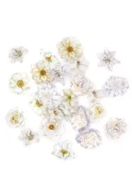 Naklejki PET kwiaty moonlight white 30 szt
