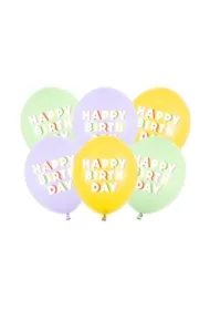 Balony Happy Birthday mix 30cm