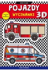 Pojazdy. Wycinanki 3D. Naklejki w prezencie