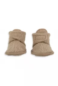 Buciki niechodki polarowe beżowe Teddy Fleece Beige 3-6 mies.