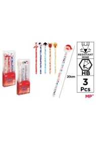 Ołówki świąteczne 3 szt MIX