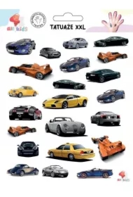 Tatuaże zmywalne dla dzieci Auta samochody XXL