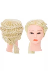 Główka głowa treningowa fryzjerska naturalne włosy blond