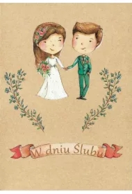 Kartka okolicznościowa Ślub kraft