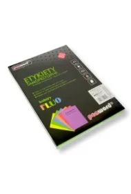 Etykiety samoprzylepne A4 fluo czerwone 100ark