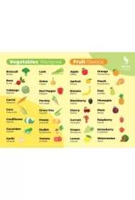 Fiszki do języka angielskiego Owoce, Warzywa 3 szt