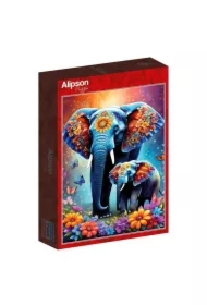 Puzzle 1000 el. Matczyna miłość - Słonie