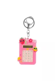 Brelok kalkulator akrylowy truskawka