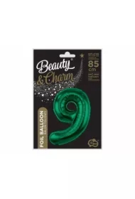 Balon foliowy B&C cyfra 9 zieleń butelkowa