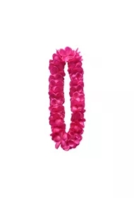 Naszyjnik hawajski satynowy różowy