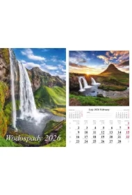 Kalendarz ścienny 2026 Wodospady