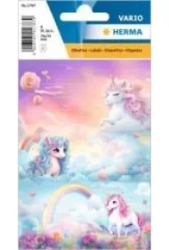 Naklejki szkolne - Bajkowe jednorożce 9 szt