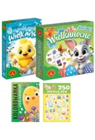 Pakiet: Wielkanocna kolorowanka, Ale pary. Wielkanoc, 250 naklejek. Wielkanoc z pomysłem, Karty Piotruś + Pamięć. Wielkanoc