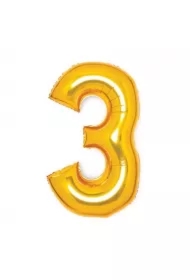 Balon foliowy cyfra 2 złota