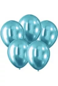 Balony z efektem chromu niebieskie