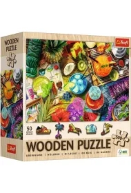 Puzzle drewniane 501 el. Kolorowe koktajle