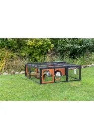 Wybieg zewnętrzny Natura, 150 x 53 x 150 cm, czarny/brązowy