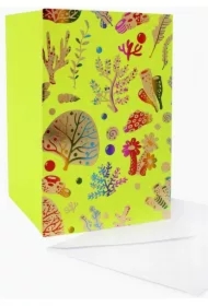 Karnet B6 YG-20-109 złocony Koralowce żółty