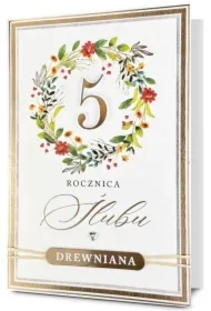 Karnet Rocznica ślubu 5